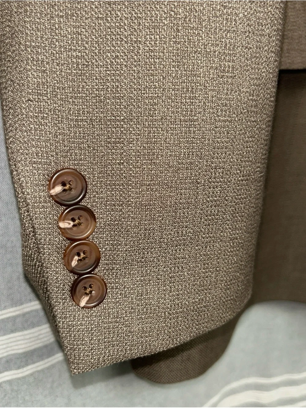Lauren Ralph Lauren Men’s 42R Taupe Blazer Sportcoat Paisley Lined Jacket